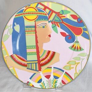 Vintage Mikasa Maxima Cleopatra Egyptian Heavy China Large Plate 12” Platter HTF